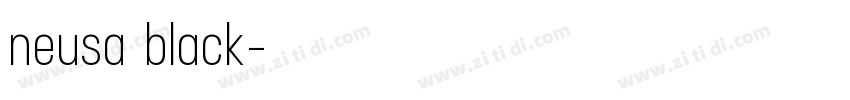 neusa black字体转换